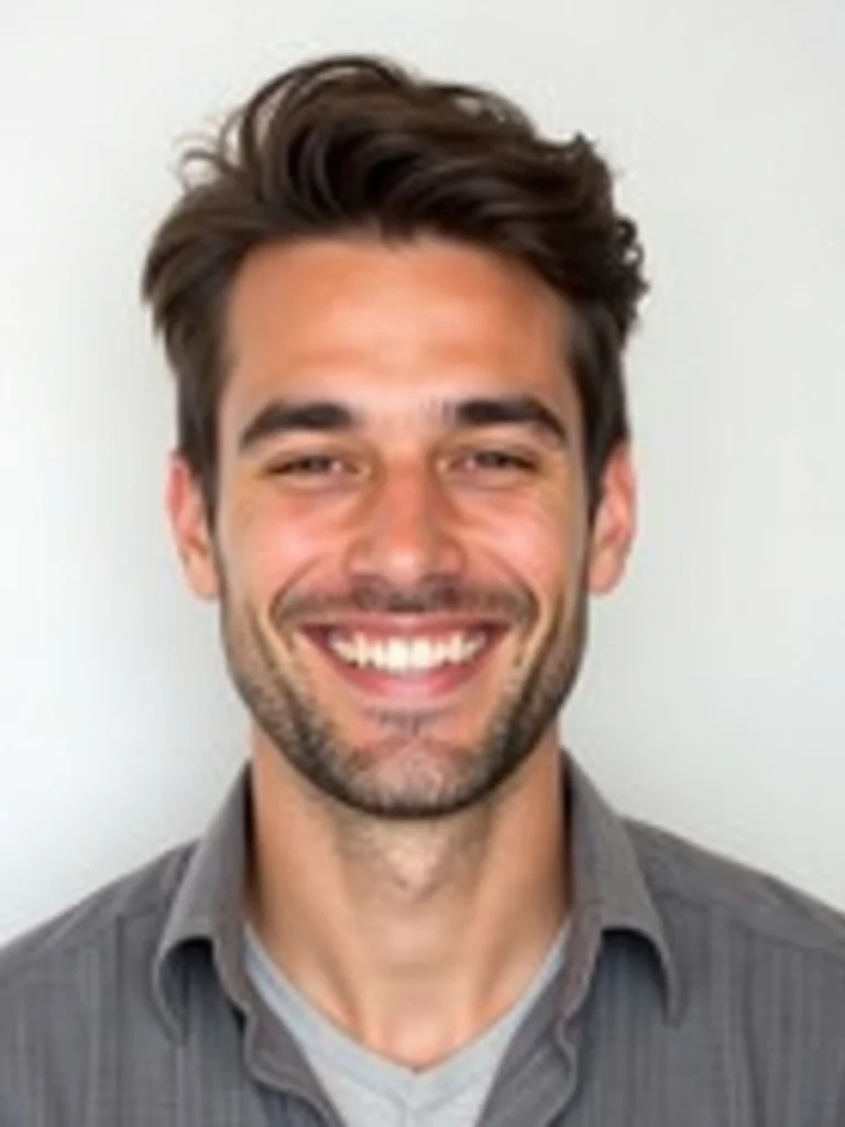 AI actor headshot - bright commercial look