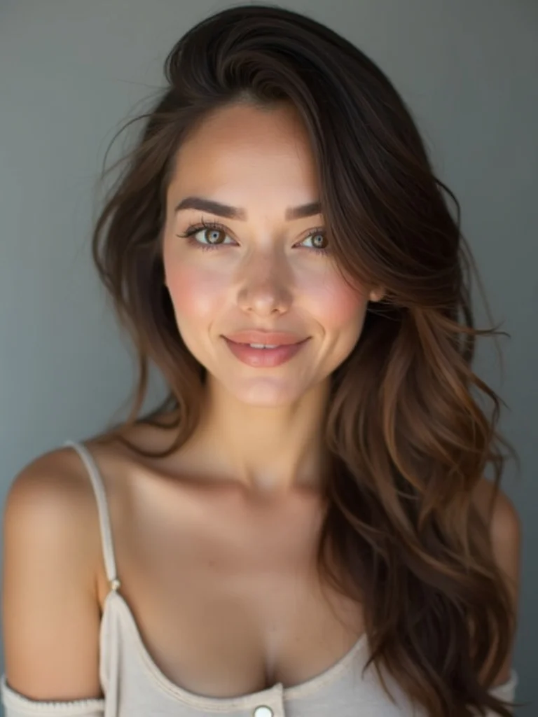 AI actress headshot - soft natural light