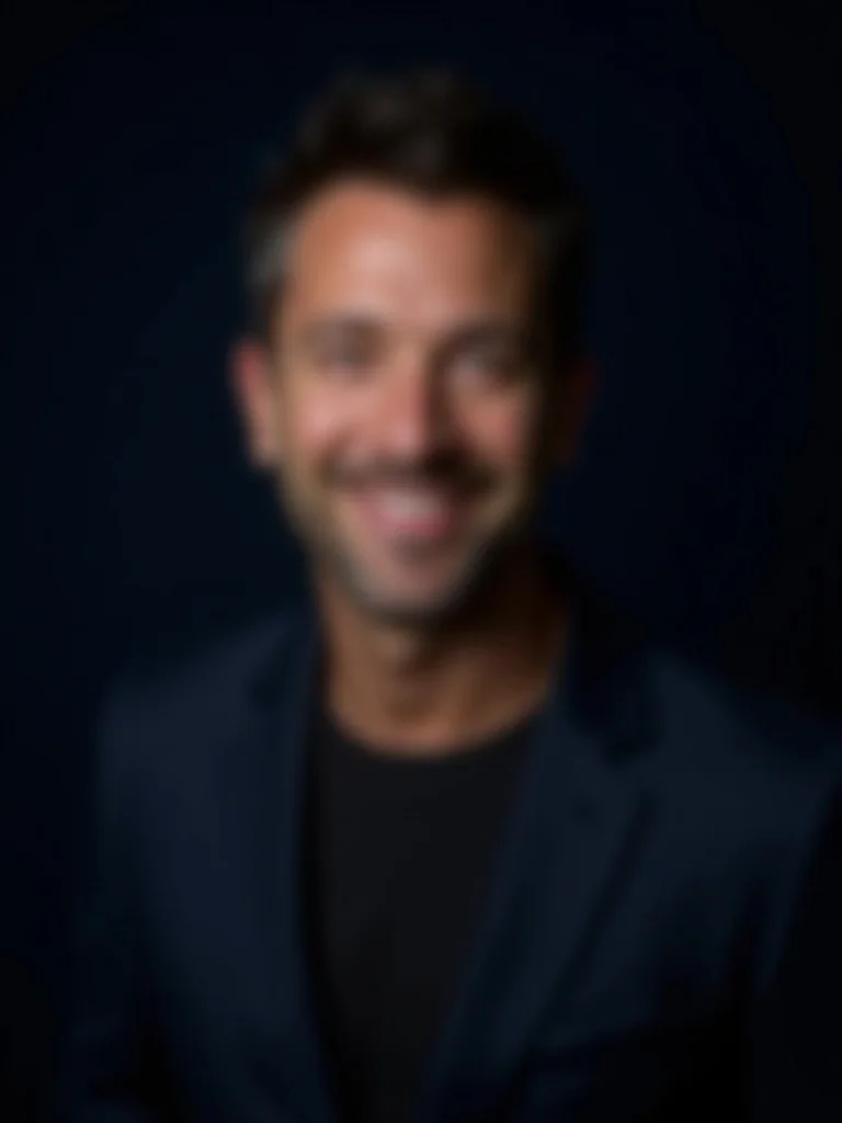 AI actor headshot - clean studio white background