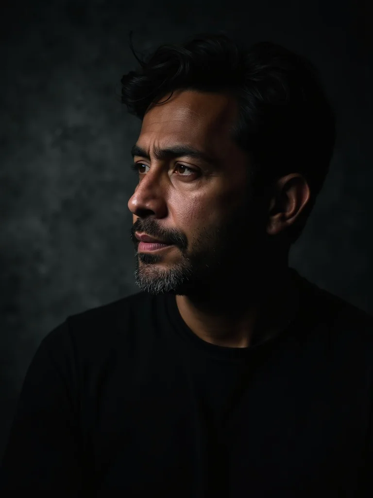 AI actor headshot - modern theatrical style
