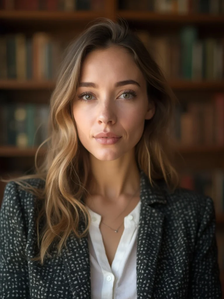 AI author headshot - classic studio portrait