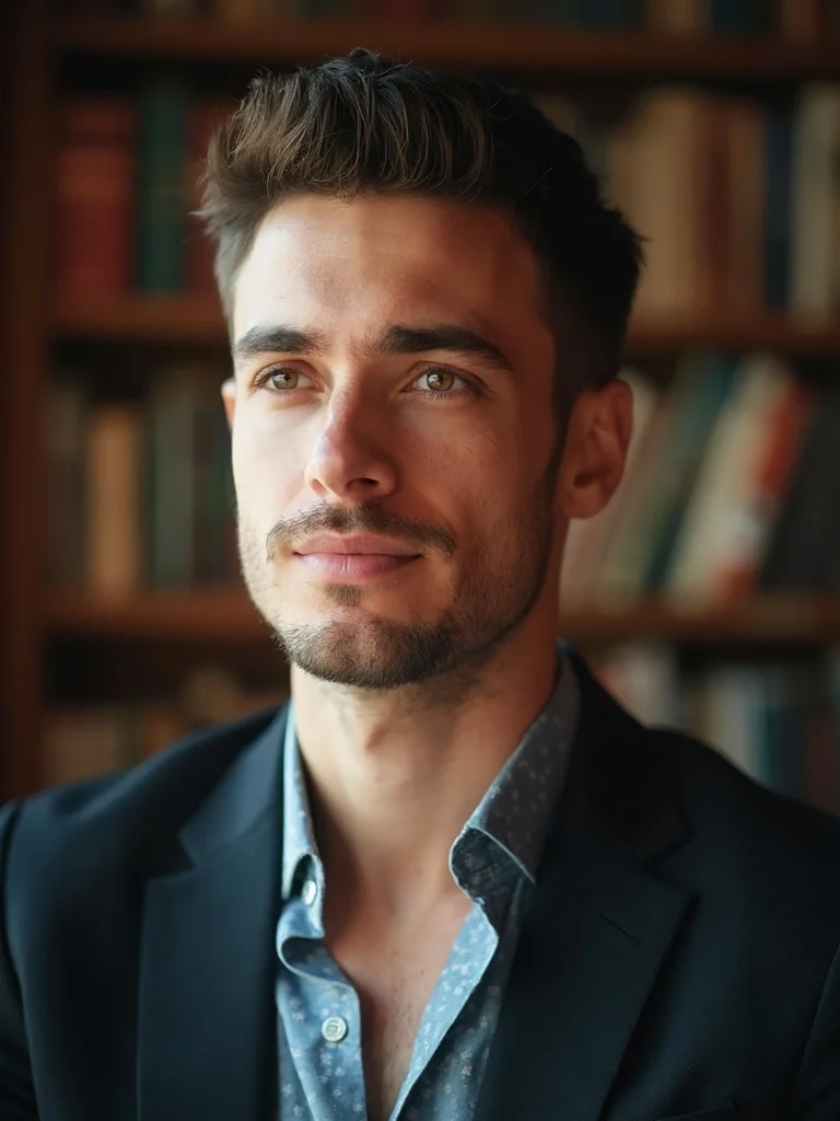 AI author headshot - natural light editorial