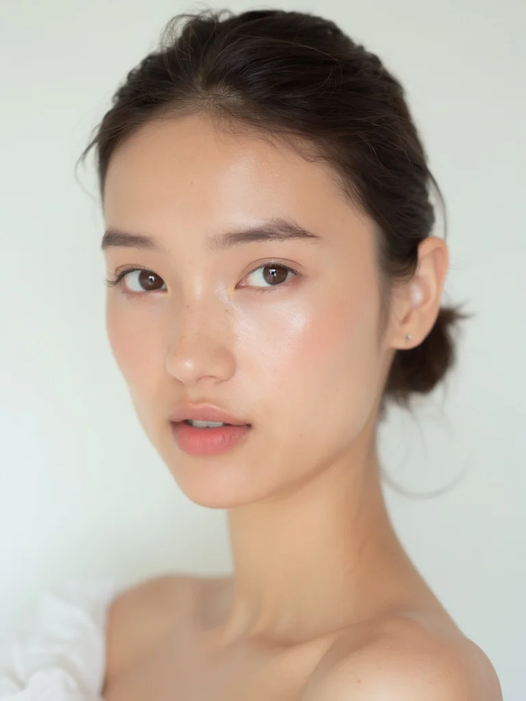 Clean girl aesthetic AI photo - soft natural light portrait