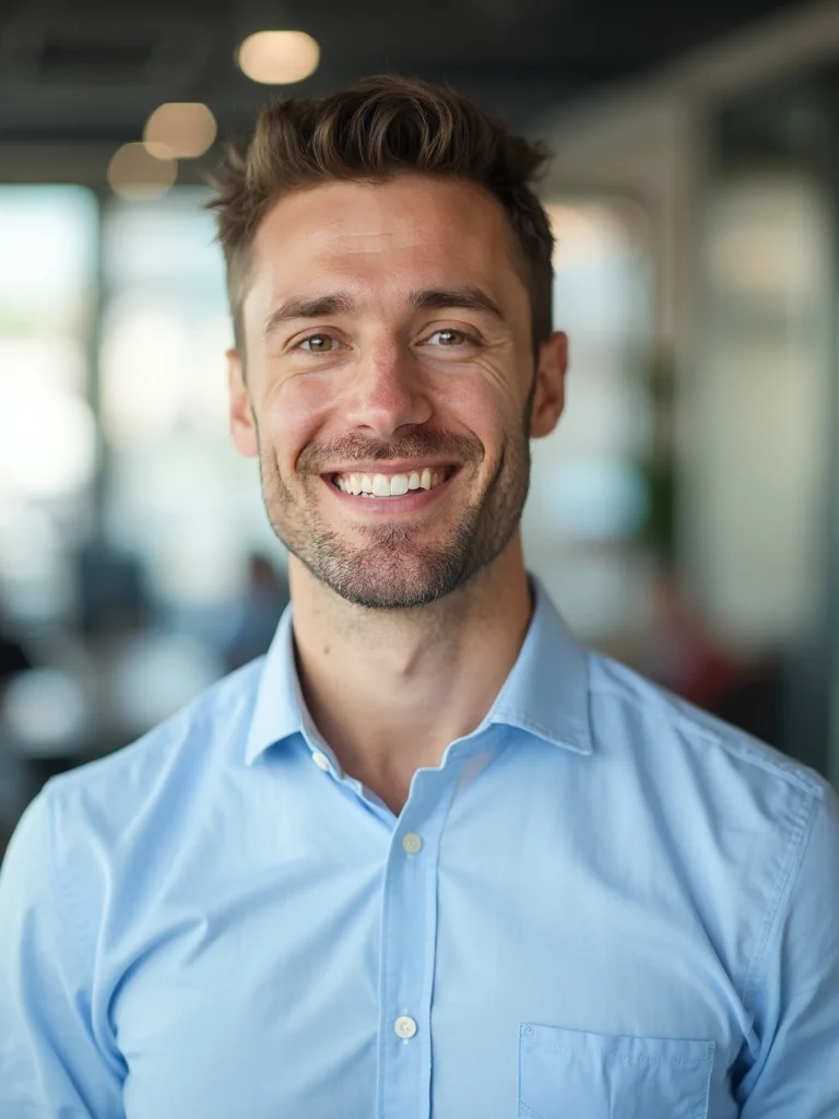 AI professional headshot - soft studio lighting