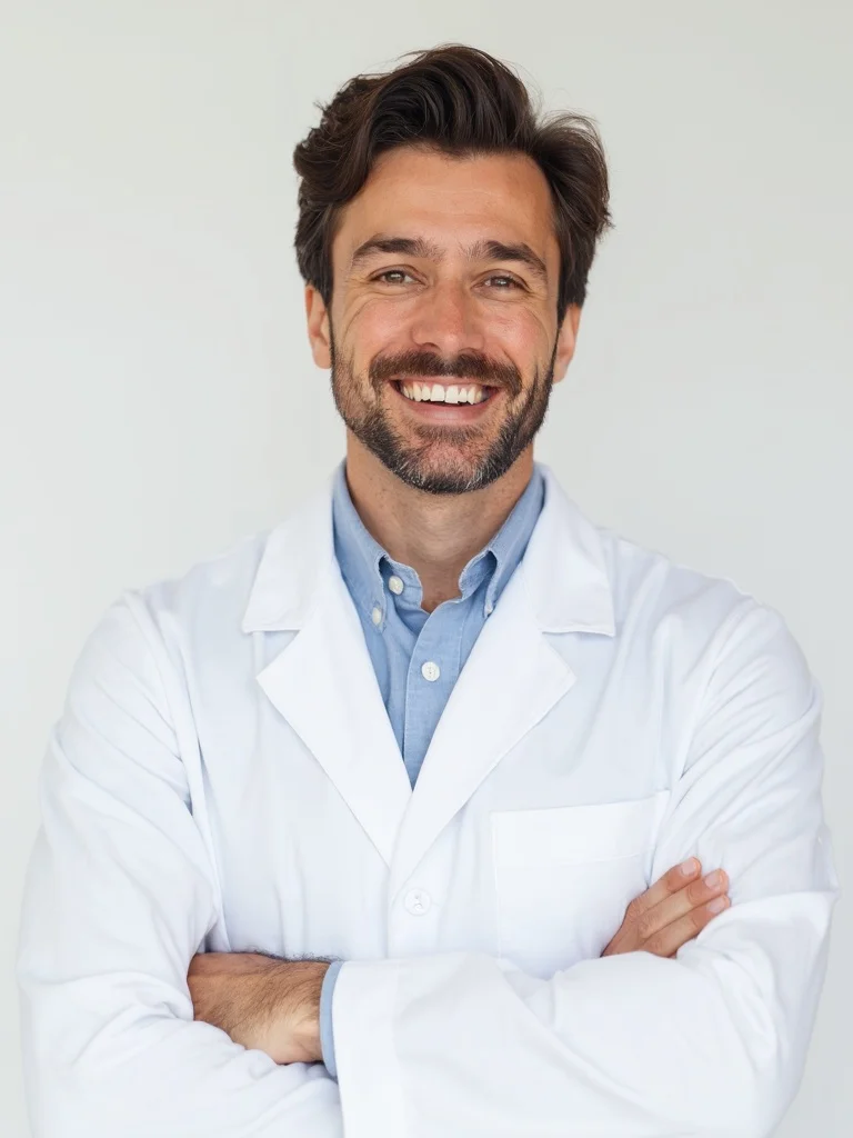 AI medical headshot - clean white background