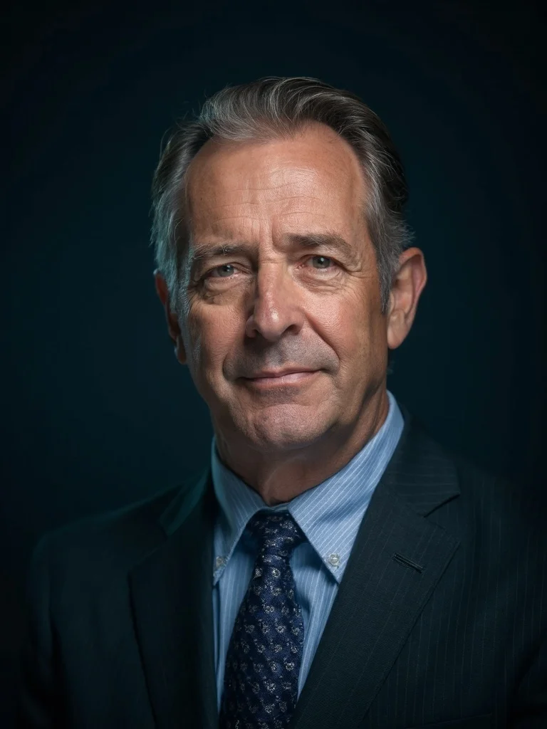 AI dr headshot - hospital corridor background