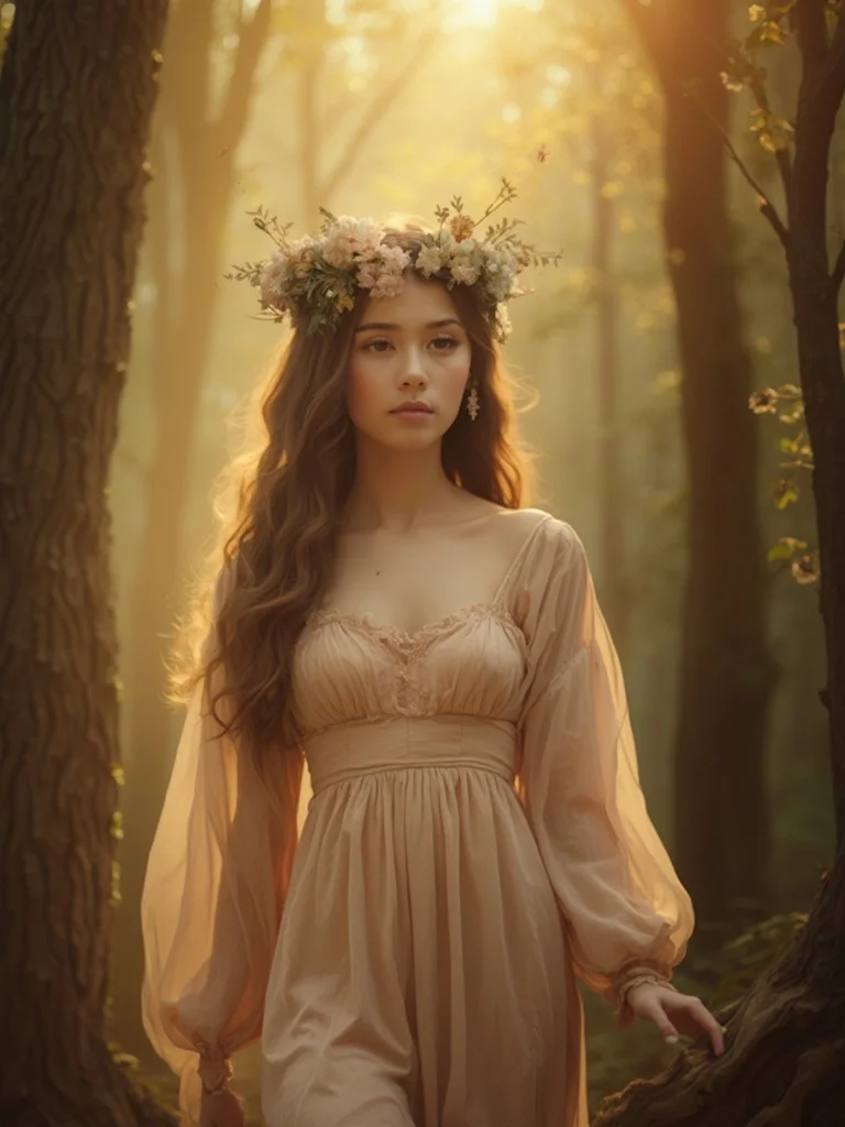 AI fairy tale photoshoot - enchanted forest portrait