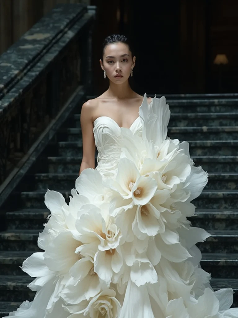 AI generated Met Gala look - dramatic sculptural gown
