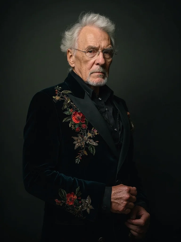 AI fashion photo - red carpet editorial portrait
