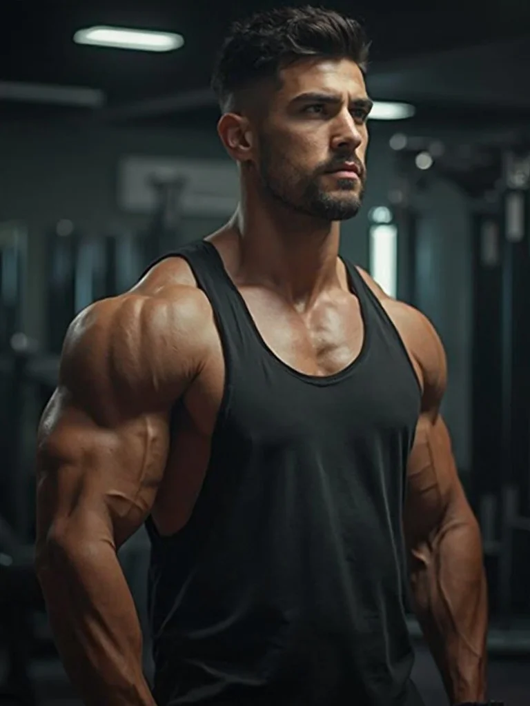 AI fitness model - outdoor training natural light