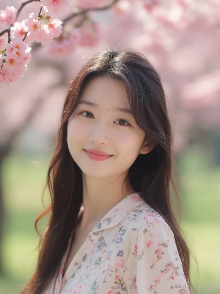 Korean style portrait - golden hour outdoor, soft glow