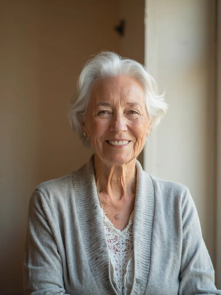 AI wellness coach headshot - golden hour portrait