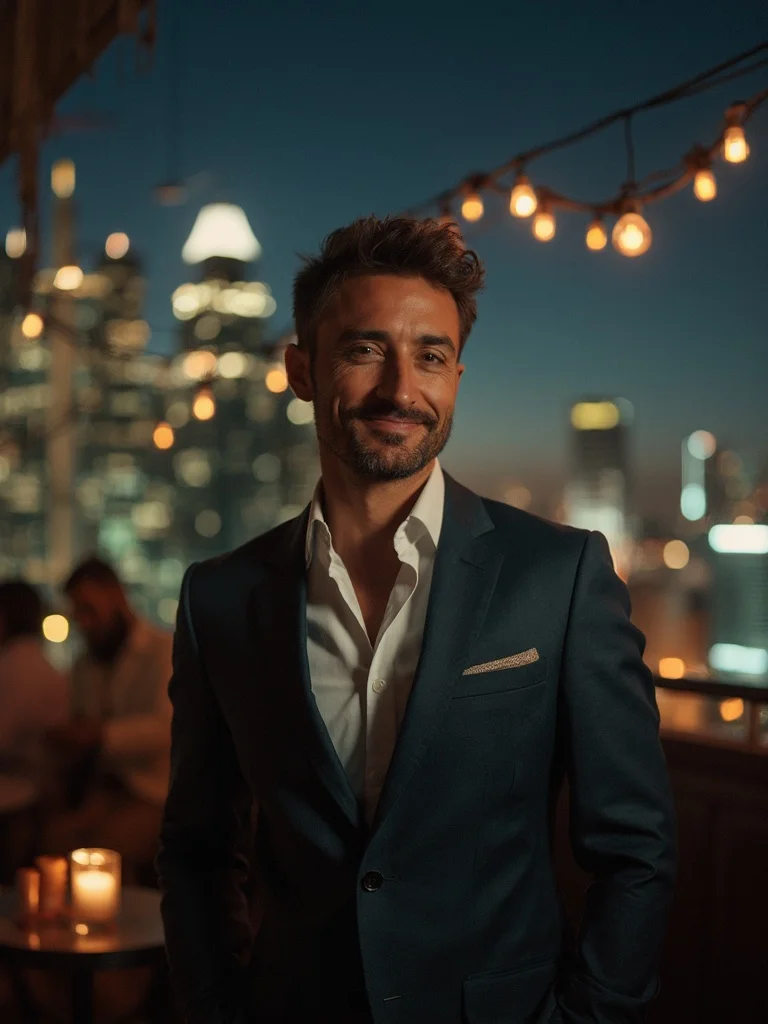 AI nightlife photo - cocktail bar portrait