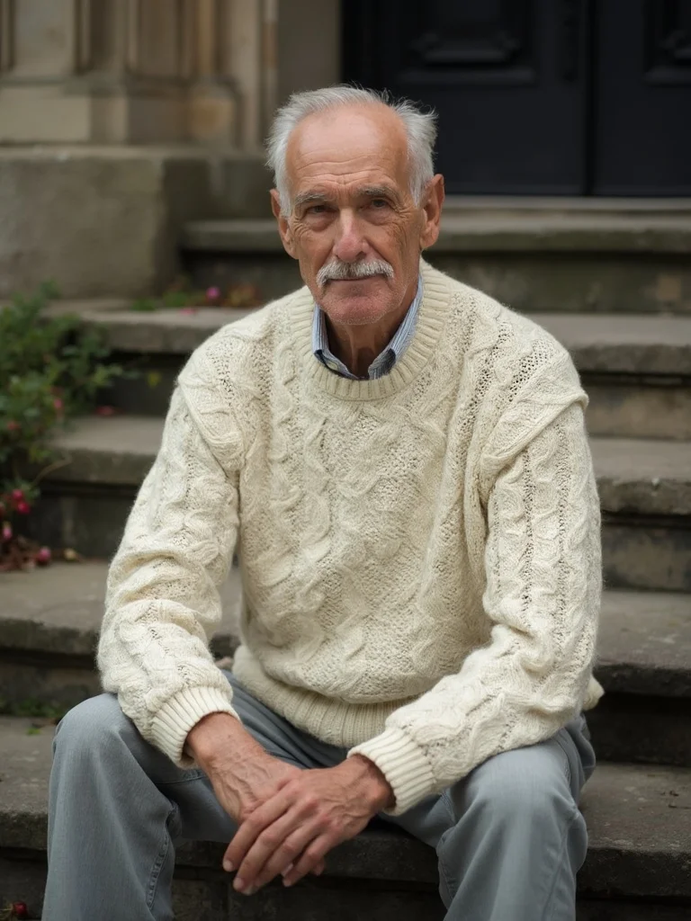AI old money photoshoot - man in classic portrait style