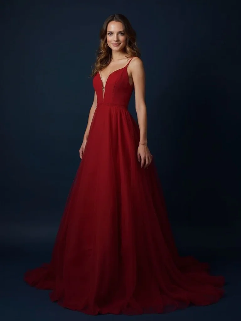 AI prom photo - elegant ballroom setting