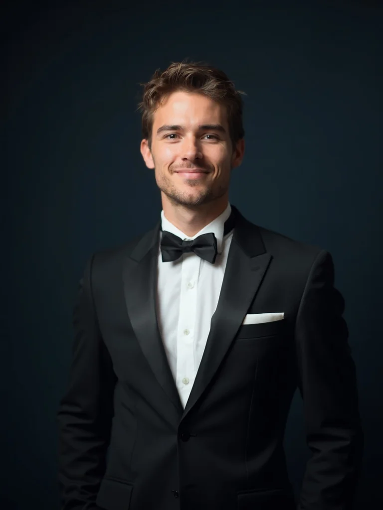 AI prom photo - outdoor golden hour portrait
