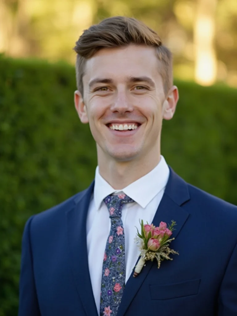 AI prom picture - classic studio white background