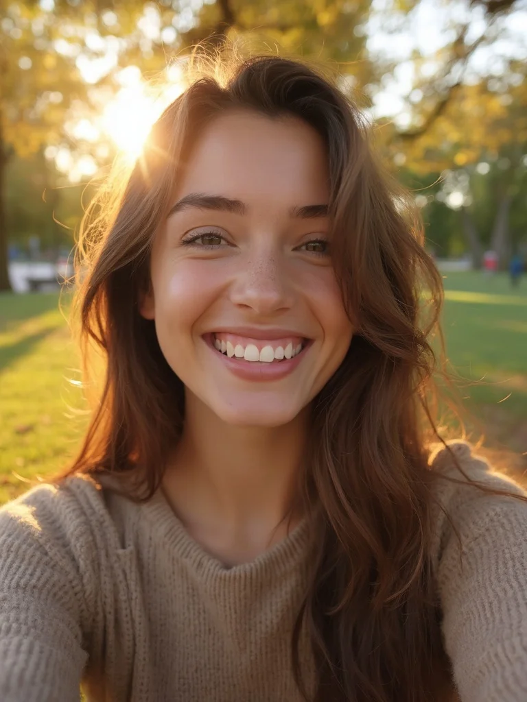 AI generated selfie - golden hour outdoor lighting