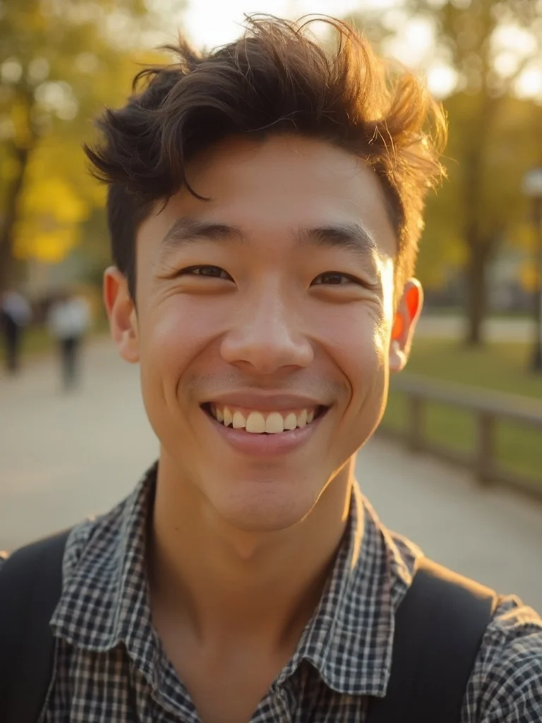 AI selfie generator result - clean studio look