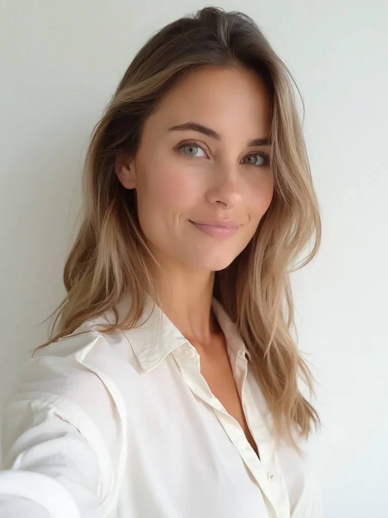 Artificial intelligence selfie - natural window light