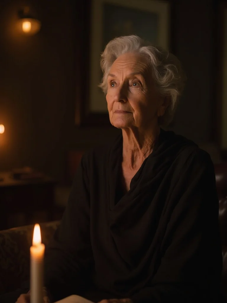 AI spiritual photoshoot - candlelit contemplative portrait