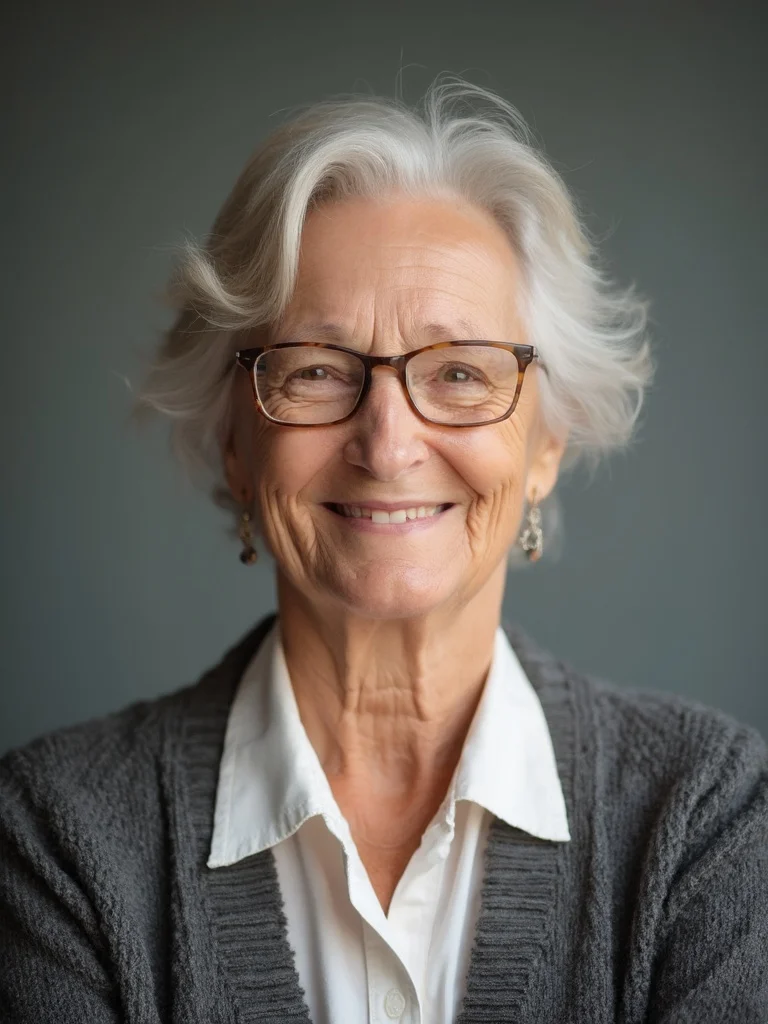 AI teacher headshot - professional dark background