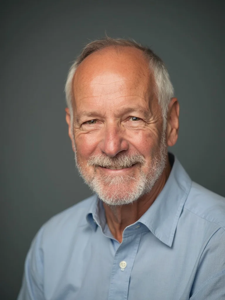 AI teacher headshot - approachable smiling portrait