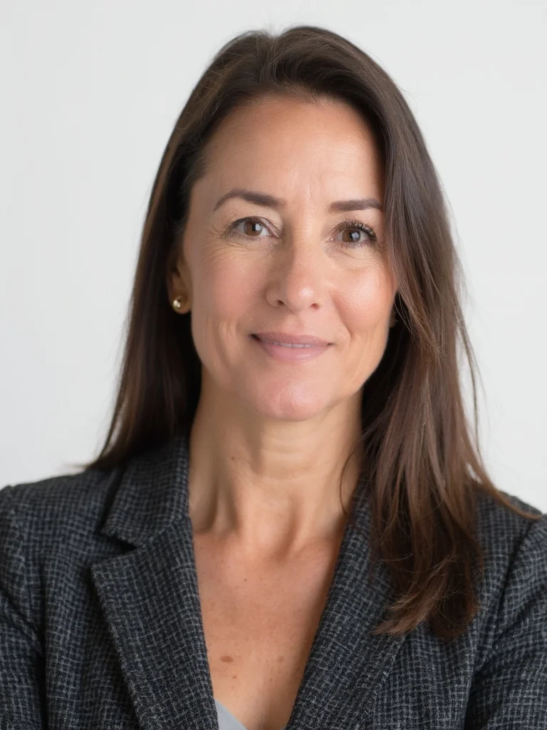 AI therapist headshot - outdoor natural light portrait