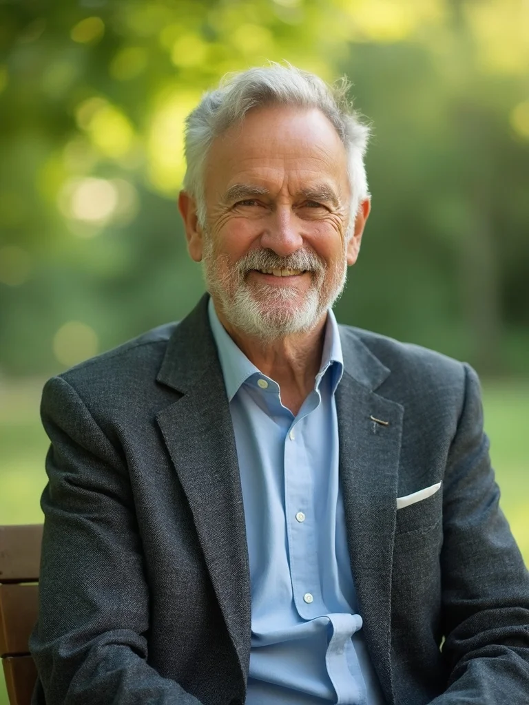 AI therapist headshot - confident approachable expression