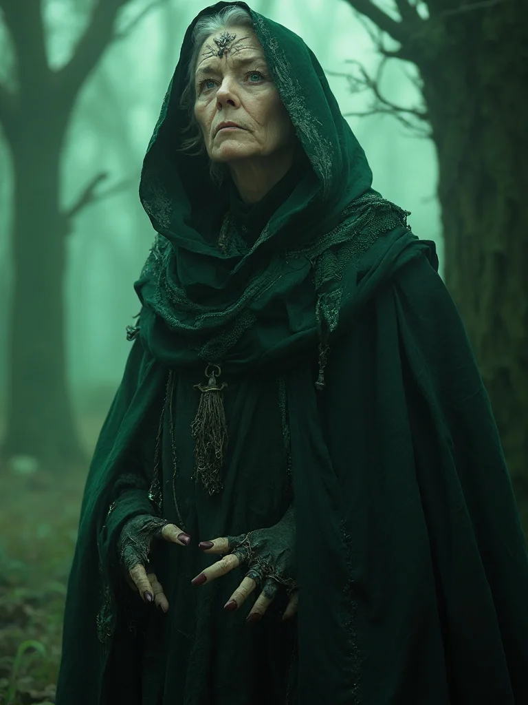 AI game character - elven ranger in forest setting