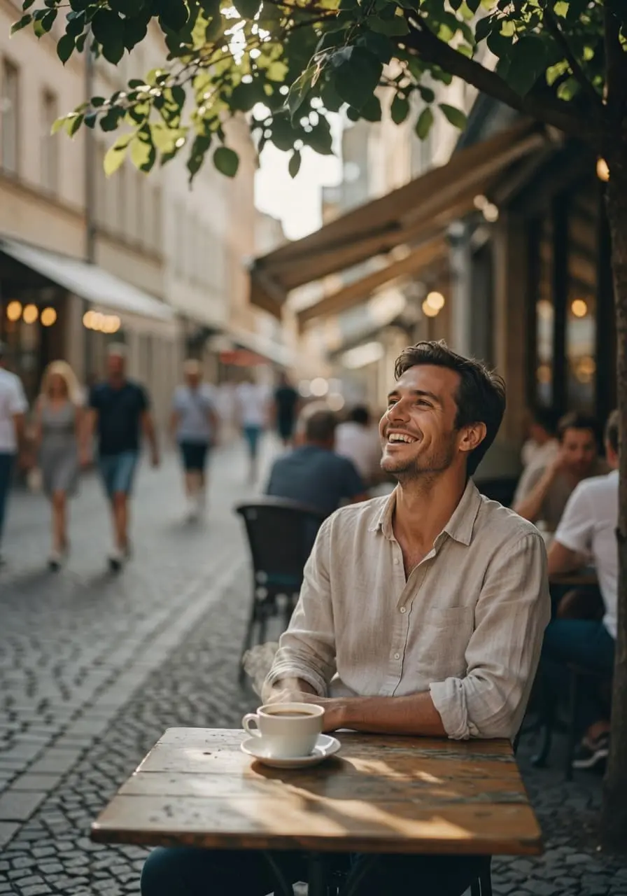 AI Bumble photo - natural smile