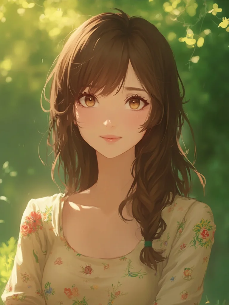 Anime portrait conversion - cel shaded outdoor scene