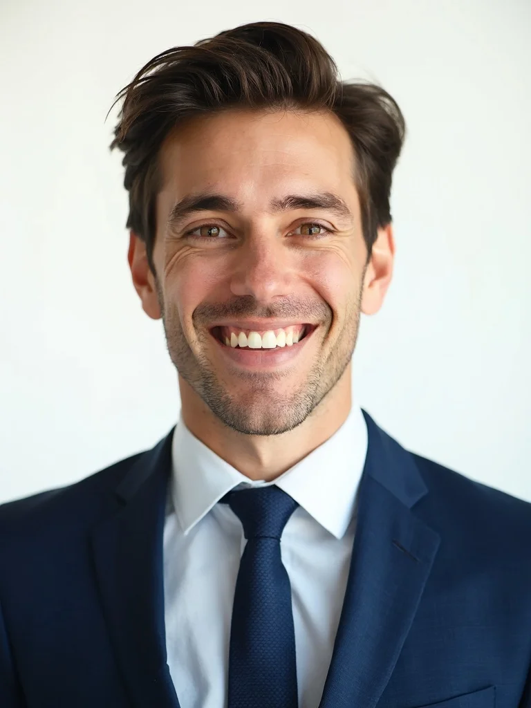 Professional headshot example - woman in blazer, soft natural light