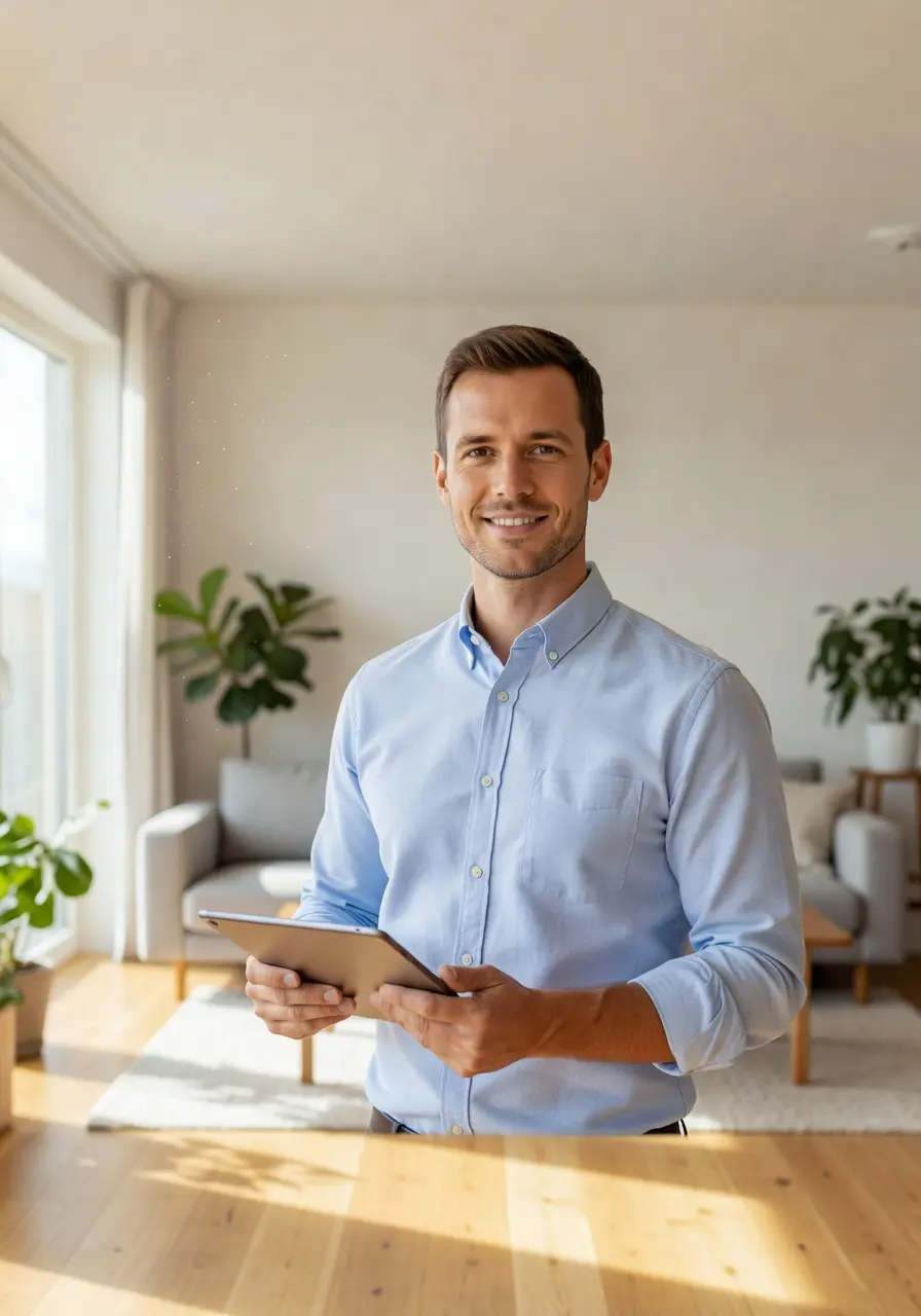 AI real estate agent headshot - professional suit