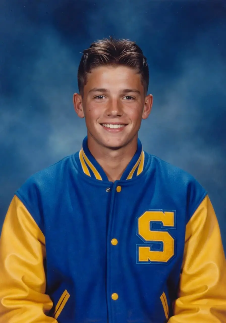 AI yearbook photo - 90s classic style